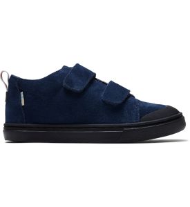 Navy Suede Youth Lenny Mid Double Strap Sneakers