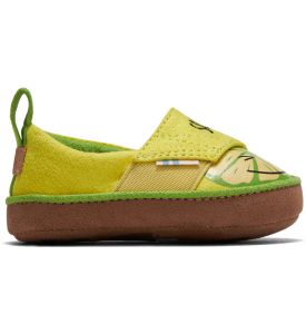 Tiny Yellow Cream Squeeze The Day Print Pinto Slip-Ons