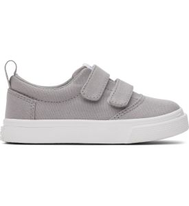 Drizzle Grey Canvas Fenix Double Strap Sneaker Tiny