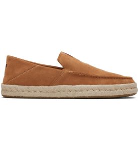 Alonso Suede Tan Rope Sole Loafer