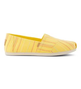 Sunny Yellow Stitched Stripe Alpargata 3.0 Espadrille Women